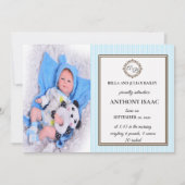 Faire-part de naissance monogramme (Devant)