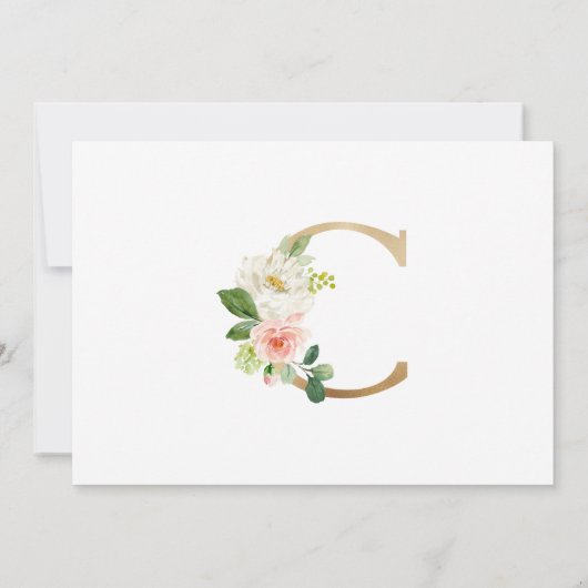 Faire-part de naissance monogramme (Dos)