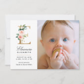 Faire-part de naissance monogramme (Devant)