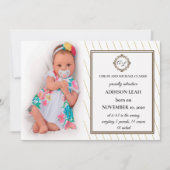 Faire-part de naissance monogramme (Devant)