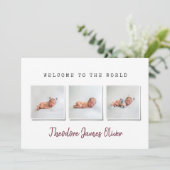 Faire-part de naissance multi-photo simple (Debout devant)