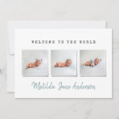 Faire-part de naissance multi-photo simple (Devant)