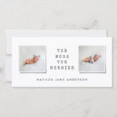 Faire-part de naissance multi-photo simple (Devant)