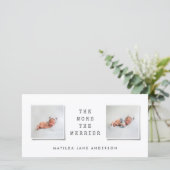 Faire-part de naissance multi-photo simple (Debout devant)