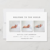 Faire-part de naissance multi-photo simple (Devant)