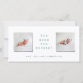 Faire-part de naissance multi-photo simple (Devant)