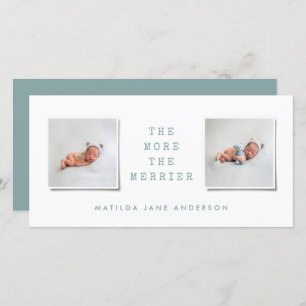 Faire-part de naissance multi-photo simple