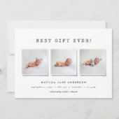 Faire-part de naissance multi-photo simple (Devant)