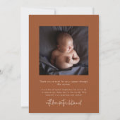 Faire-part de naissance multi-photo Terracotta Hel (Dos)
