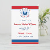 Faire-part de naissance nautique, Garçon (Debout devant)