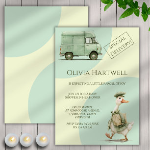Faire-Part de Naissance Oie Mignonne Livrant un Co