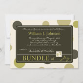 Faire-part de naissance Olive Dot Print (Dos)