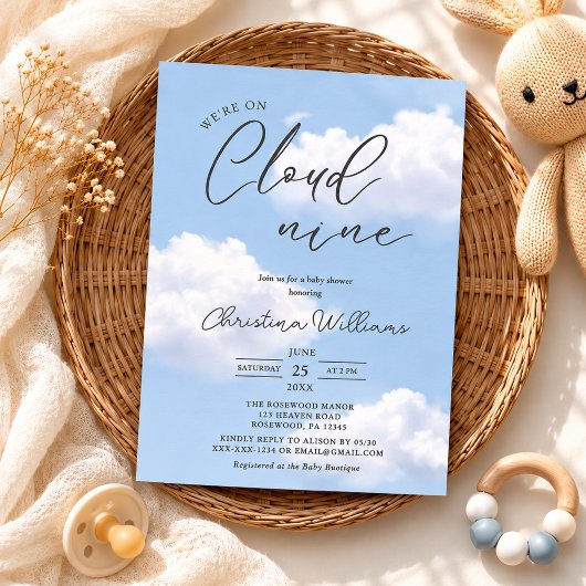 Faire-Part de Naissance On Cloud Nine