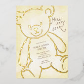 Faire-part de naissance Ourson (Recto)