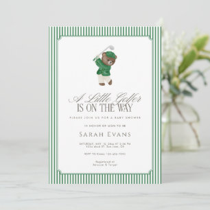 Faire-part de naissance Ourson Golfeur Vert Baby S