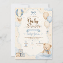 Faire-part de naissance ourson mignon