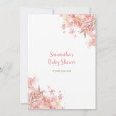 Faire-part de Naissance Ourson Rose | Bébé Fille F (Dos)