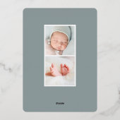 Faire-part de naissance Oval Laurel | Feuille d'or (Verso)