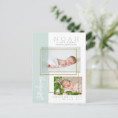 FAIRE-PART DE NAISSANCE PANNEAUX DE COULEUR (Debout devant)