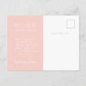 FAIRE-PART DE NAISSANCE PANNEAUX DE COULEUR (Dos)