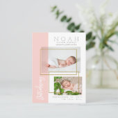 FAIRE-PART DE NAISSANCE PANNEAUX DE COULEUR (Debout devant)