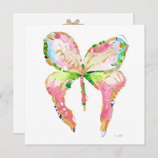 Faire-part de naissance papillon d'avril (Devant / Derrière)