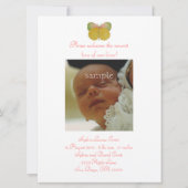 Faire-part de naissance papillon de juin (Dos)