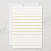 Faire-part de naissance parties scintillant Gold (Dos)