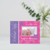 Faire-part de naissance personnalisable (Debout devant)