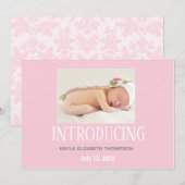 Faire-part de naissance personnalisé avec photo (Devant / Derrière)