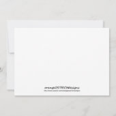 Faire-part de naissance Petit Garçon (Dos)