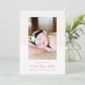 Faire-part de naissance Petite Coeur (Debout devant)