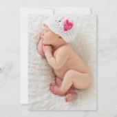 Faire-Part de Naissance Petite Dame Bébé Fille (Dos)