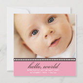 Faire-part de naissance photo (Devant)