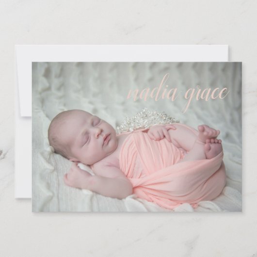 Faire-part de naissance photo (Devant)