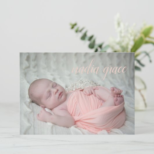 Faire-part de naissance photo (Debout devant)