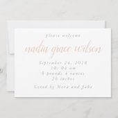 Faire-part de naissance photo (Dos)