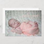 Faire-part de naissance photo (Devant / Derrière)