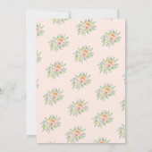 Faire-part de naissance photo à cadre floral éléga (Dos)