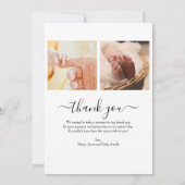 Faire-part de naissance photo avec écriture manusc (Dos)