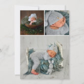 Faire-part de naissance photo avec écriture modern (Dos)