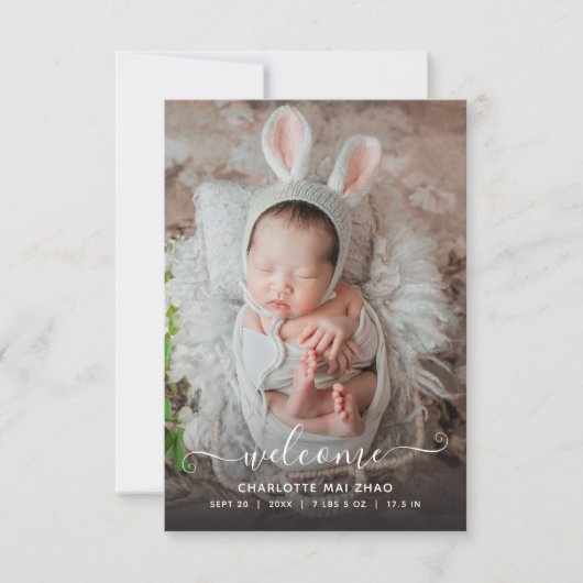 Faire-part de naissance photo Baby 2 (Devant)