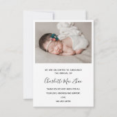 Faire-part de naissance photo Baby 2 (Dos)