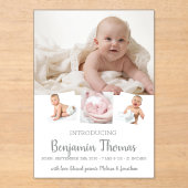 Faire-part de naissance photo Baby Boy (Recto)