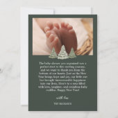 Faire-part de naissance photo Baby shower de Noël (Dos)