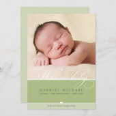 FAIRE-PART DE NAISSANCE PHOTO :: beau type 3 (Devant / Derrière)