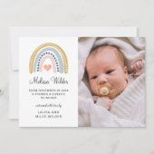 Faire-part de naissance photo bébé (Devant)
