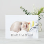 Faire-part de naissance photo bébé (Debout devant)