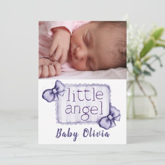 Faire-part de naissance photo bébé (Debout devant)