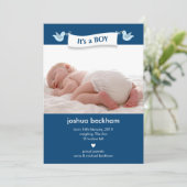 Faire-part de naissance photo bébé Bébé Bannière B (Debout devant)